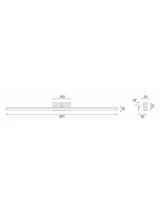LAMPA KINKIET ŁAZIENKOWY LED NAD LUSTRO 20W 100CM APP375-1W CZARNA