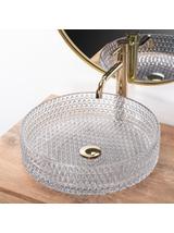 Umywalka nablatowa Rea Cristal Transparent 39