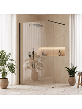 Shower screen Rea Flexi Transparent / Black 130