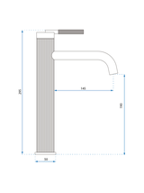 Bateria Umywalkowa REA Argon Nikiel Szczotkowany Wysoka