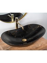 Umywalka nablatowa Rea Royal Black Marble Matt