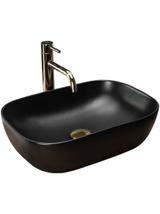 Νιπτήρας πάγκου Rea Belinda Black Mat 46.5 x 33x 13.5 cm