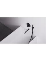 Bateria Wannowa podtynkowa Rea Lungo Czarna + Box
