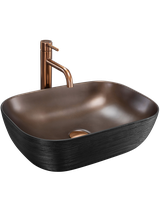Umywalka nablatowa Rea Belinda COPPER BRUSH / Black