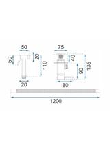 Bateria Bidetowa REA Lungo Loop Czarna Metaliczna