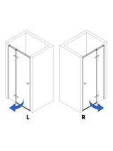 Puerta de ducha Rea Atlas 90 Chrome