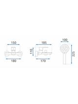 Bateria wannowa REA Flip czarna