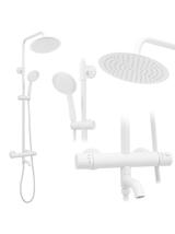 Kit de douche avec Thermostat Lungo White Mat