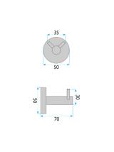 Wieszak łazienkowy Dwuramienny 5605 Leo Złoty