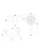 Bateria prysznicowa REA Dart Chrom