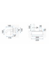 Bateria podtynkowa Rea OWEN nikiel szczotkowany Inox + BOX