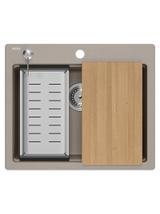 Zlewozmywak granitowy KURT 110 WORKSTATION BEŻ