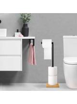 Stojak na papier bambusowy czarny P70505