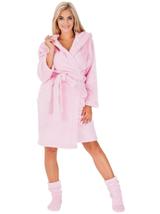 Dames badjas Nancy Roze sokken L/XL