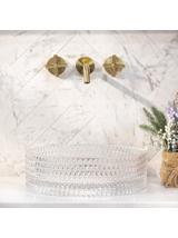 Umywalka nablatowa Rea Cristal Transparent 35
