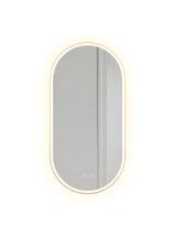 LUSTRO ŚCIENNE LED OVL 50x100cm Złote Szczotkowane