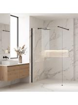 Shower screen Rea Flexi Transparent / Black 140
