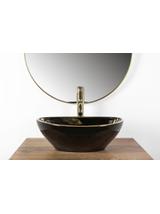 Umywalka nablatowa Rea Sofia Black Gold Edge