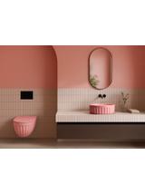 Zestaw Misa WC podwieszana + Umywalka nablatowa Rea Light Pink Matt