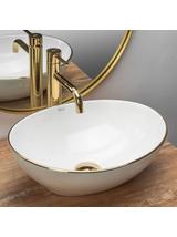 Umywalka nablatowa Rea Sofia Gold Edge