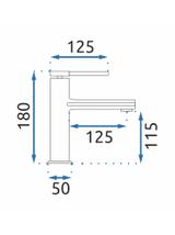 Bateria Umywalkowa REA OVAL Czarna Niska