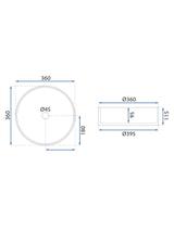 Countertop washbasin Rea Ingrid 36 Grey