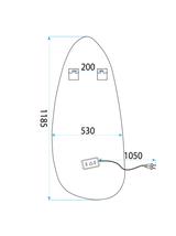LUSTRO ŚCIENNE LED 120x55cm YH-3359