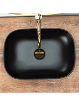Νιπτήρας πάγκου Rea Belinda Black Mat 46.5 x 33x 13.5 cm