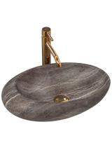Πάγκος νιπτήρας Rea Roxy A Stone D.Grey 49 x 31 x 13.5 cm