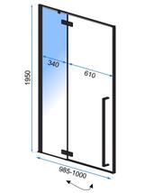 Drzwi prysznicowe FARGO BLACK MAT 100