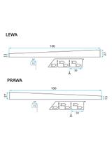 Listwa spadkowa brodzikowa 100cm Czarna