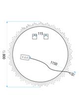 LUSTRO ŚCIENNE LED 80cm X013