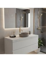 Umywalka nablatowa Rea Sami Beige Shiny