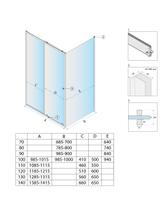 Shower enclosure Rea Primo Slide 100x70 Chrome