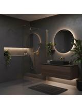 Dušo siena Rea Flexi Transparent / Brush Gold 80