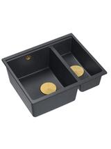 Zlewozmywak granitowy Logan 150 Czarny Metalik