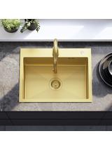 Stainless steel sink Liam BRUSH GOLD