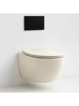 toilet bowl REA Carlo Mini Rimless Ecru