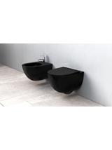 Misa WC podwieszana Rea Carlo Mini Rimless Flat Czarna Matowa