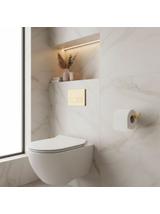 Uchwyt na papier toaletowy 109 Til Złoty Szczotkowany