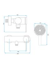 Shower faucet REA Foss/Clif Brush Nickel