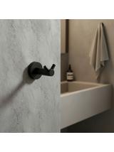 Wieszak łazienkowy Dwuramienny 5605 Leo Czarny