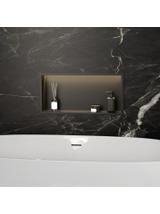 VSTAVANÁ KÚPEĽŇOVÁ POLICA LED 30x60 black