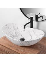 Umywalka nablatowa Rea Royal Statuario Marble Matt