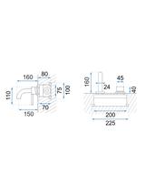 Bateria podtynkowa Rea Lungo Czarna Metaliczna + BOX