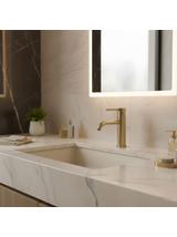 Bateria Umywalkowa Rea Foster Złoty Szczotkowany Niska