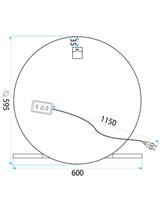 LUSTRO ŚCIENNE LED Z PÓŁKĄ 60cm 102