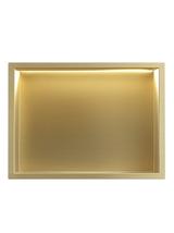 VSTAVANÁ KÚPEĽŇOVÁ POLICA LED 30x45 brush gold