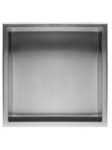 PÓŁKA WNĘKOWA ŁAZIENKOWA 30x30 stal szczotkowana