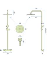 Kit de douche REA VINCENT GOLD + thermostat